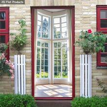 1/2pcs Removable Self-Adhesive Door/Wall Sticker, Clean Home Decor, Tranquil Door Painting, Room Light & Shadow Door Sticker, Natural Scenery Home Decor Sticker Suitable For Bedroom, Living Room, Office Door Decor, 2D Flat - Style 1 - View 7