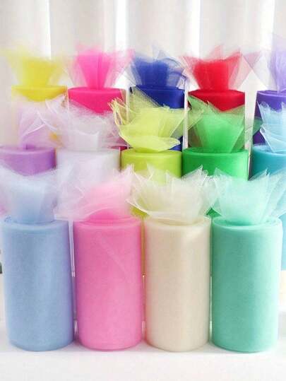 1件蓬松薄纱桌裙，中等硬度美式网眼桌布，适用于生日派对、甜点桌、婚礼装饰