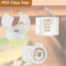 PEX Clips Pipe Clamp, 50Pcs 1/2 Inch Pipe Clamp For PVC Water Pipes And Tubing Hoses, Plastic U-Shaped Pipe Clamp Tools - 彩色 - 查看 7
