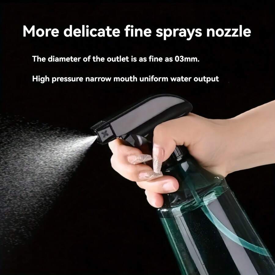2个16.91盎司透明塑料压力喷雾瓶，带黑色手柄 - 双模式直流/雾化，适用于浇花和家居消毒，经久耐用且易于使用，植物浇水设备 | 喷雾瓶 | 耐用塑料，花园浇水壶，花园浇水工具 | 喷雾瓶 | 耐用 - 黑色2件 - 查看 1