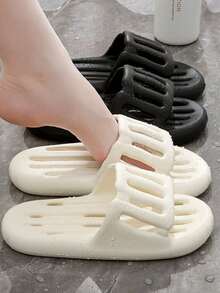 EVA Soft Bottom Bathroom Slippers, Breathable Quick-Drying Anti-Slip, Household Shower Couples Sandals, Bathroom Hollow Drainage Slippers - Slippers - View 13