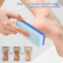 J·FOCUS 4pcs Double-Sided Foot Scrubber, Callus Remover, Foot Cleaning & Care Tools - Blue - View 2
