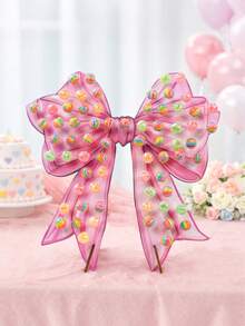 1 Conjunto de Suporte de Exibição de Pirulitos de Madeira em Forma de Laço Rosa de Vários Tamanhos, Suporte de Exibição de Pirulitos de Madeira com Design de Laço Rosa Adequado para Festa de Aniversário, Casamento, Decoração de Mesa de Festa de Revelação de Género, Suporte de Exibição de Pirulitos Doméstico, Suporte de Exibição de Alimentos para Festa, Suporte de Sobremesa para Festa de Aniversário, Casamento, Evento Doméstico, Suporte de Exibição de Pirulitos de Madeira, Suporte de Cozinha para Chá de Bebé e Revelação de Género, Decoração de Chá de Bebé - Arco - Ver 6