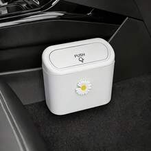 Bộ thùng rác mini gắn xe hơi Daisy Fashion tự lắp ráp, thùng rác mini gắn cửa xe, hộp đựng đồ di động gắn cửa xe, phụ kiện nội thất xe hơi nhỏ xinh hình hoa cúc, đồ trang trí xe hơi được các quý cô và bé gái yêu thích, có nắp chống mùi - chống rò rỉ, chất liệu ABS chất lượng cao. - thùng rác - Xem 4