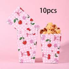 10个/20个/50个装粉色樱花格子一次性食品容器，适用于爆米花、薯条、零食等。非常适合樱花主题派对、电影之夜、嘉年华、生日、婚礼以及房间/桌面装饰。 - 粉紅色 - 查看 11