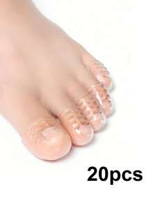 2/20/50/100pcs Toe Anti-Friction Protective Covers, Anti-Chafing Toe Sleeves, Silicone Toe Caps For Fungal Nails, Ultra-Thin Ankle Protectors, Finger Sleeves Protection Tool - Multicolor - View 15