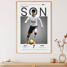 1pc Famous Football Star Poster Modern Inspirational Canvas Painting Picture Soccer Wall Art Home Decoration Print Living Room Decor - Multicolor - View 2