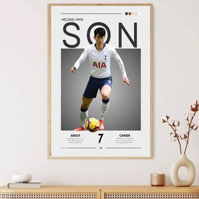 1pc Famous Football Star Poster Modern Inspirational Canvas Painting Picture Soccer Wall Art Home Decoration Print Living Room Decor