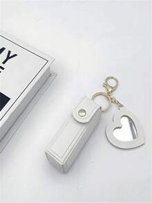 4pcs/Set Lipstick Holder With Heart-Shaped Mirror, Useful For Women Makeup, Key Chain. Heart-Shaped Mirror Decorated Lipstick Case, Multi-Color Women Makeup Bag, Heart-Shaped And Bag Decor Fashion Keychain Pendant, Wallet, Purse, Bag Accessories, Storage Pouch ,Jewellery Box,Pouch,Makeup Brush Holder,Brush Holder,Perfume Organiser,Pouch Bag,Gifts For Women,Christmas Gifts,Gift Ideas For Women,Room Decor - Multicolor - View 15