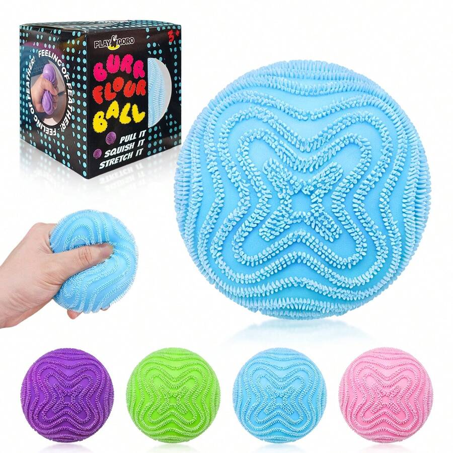 1/2/8 cái bóng xả stress lông mềm, đồ chơi fidget mềm giảm lo âu, bóng bóp bột, bóng co giãn nhồi bột dễ thương, bóng xả stress lông, bóng bóp cảm giác cho người lớn giảm lo âu và căng thẳng