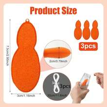 3pcs Beans-Shaped Bottle Cleaning Sponges, Magic Beans Water Bottle Cleaner Sponge With Ceramic Balls, Reusable Small Mouth Bottle Clean Sponges, Easy To Clean (Orange) - White - 查看 2