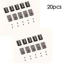 10 Sets (10pcs Clips + 10pcs Screws) Metal Zipper Pulls, Handbag End Stops, Zipper Fixers, Silver/Gold/Gun Color Square Zipper Pulls - Multicolor - View 11