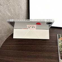 1个红粉条纹平板电脑保护套，三折支架自动休眠/唤醒保护套，兼容iPad Pro 11、Air 11/13 M3、11 A16、第10/9/8/7代、Air 4/5、10.9/10.2/9.7英寸以及Galaxy Tab S10/S9/S8系列、Tab A9+/A8、S10 FE/S9 FE、11/12.4英寸 - 彩色 - 查看 3