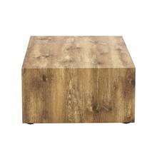 Rectangular Coffee Table In MDF With A Wood Finish. Dimensions: 90 * 50 * 30 Cm. Delivered Assembled. Non-Slip Feet. Ideal For A Modern And Refined Interior. - 自然木色 - 查看 9