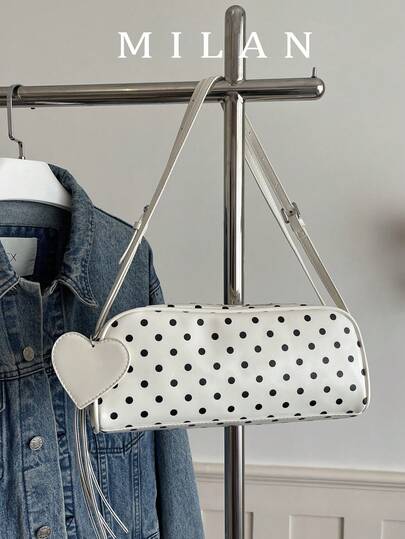 2026夏季新款复古波点手提包，时尚百搭单肩包，经典流苏腋下包（女士款）