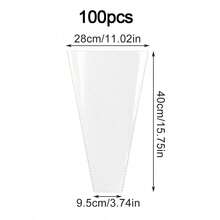 50个/包 透明花束包装袋，鲜花包装袋，适用于婚礼、生日、情人节、母亲节 - 多色 - 查看 15