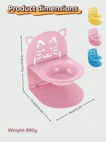 2 件套猫砂铲 + 猫食碗/1 件套不锈钢猫砂铲/1 件套可拆卸猫食碗，仿马桶造型食碗，颈椎保护，防溢漏猫狗食水碗，以及清洁猫砂勺（蓝/黄/粉） - 400毫升 - 查看 3