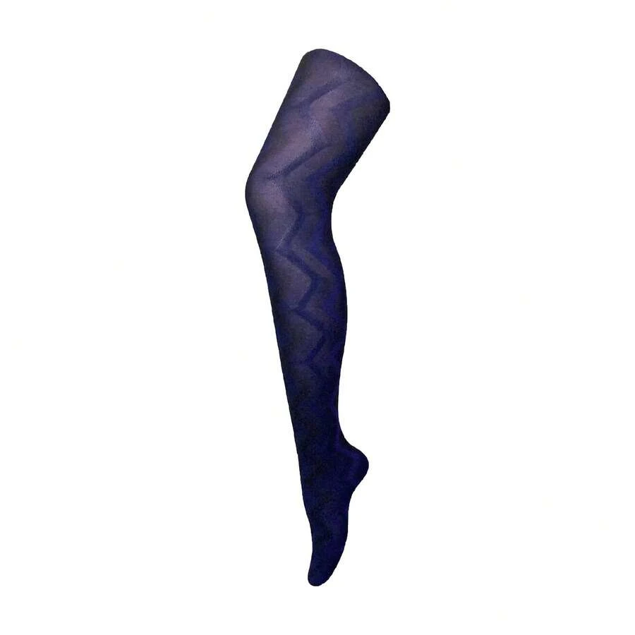 Sock Snob Sock Snob - Ladies Thick Coloured 80 Denier Opaque Patterned Winter Fashion Tights - 織藍 - 查看 1