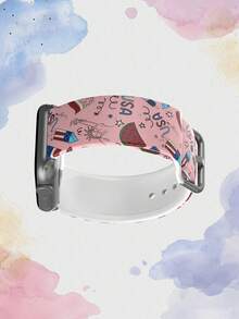 1 chiếc dây đeo cổ tay thay thế mềm mại, co giãn, thoáng khí, thoải mái hình cờ dưa hấu cho 38mm 40mm 41mm 45mm 44mm 42mm 49mm, dây đeo đồng hồ silicon nhiều màu sắc thời trang, tương thích với Apple Watch Ultra Series S11/S10/SE/9/8/7/6/5/4/3/2/1. Phụ kiện đồng hồ thông minh - Nhiều màu - Xem 5