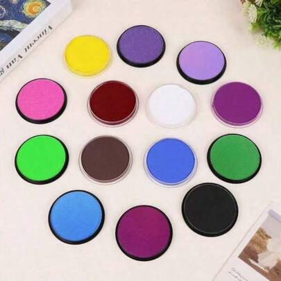 Compact Face Painting Palette, Vivid Colors, Thick Texture, Smooth Application, Water-Soluble, Easy To Clean, Uniform Coverage, Fade-Resistant, Suitable For Art Exhibitions, Comic Shows And Art Creation