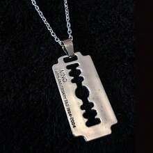 1pcs Razor Blade Pendant Necklace For Women Men Vintage Punk Goth Gothic Steampunk  Y2k Aesthetic - 1件 - 查看 2