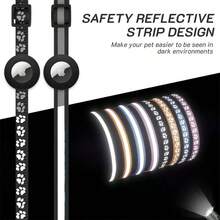 Reflective Collar With Bell Compatible With Apple AirTag Tracker Locator Protective Case Cat Neck Collar - Multicolor - View 5