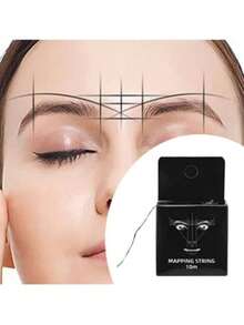 10m White Microblading Mapping Ink Line, Semi-Permanent Eyebrow Positioning Measuring Tool - White - View 13