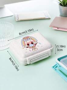 Mini 6-Compartment Portable Pill Box, Medicine Storage Box, Travel Pill Box, Printed With "My Pill Box" And Pill Pattern, 6-Compartment Small Pill Box, Sealed Pill Packaging Storage Box, 6-Day Weekly Pill Storage Box, Travel Essential Pill Box, Daily Vitamin Pill Box, Pocket Pill Box Storage Box, Exquisite Storage Box, Home Essential, Travel Essential - Multicolor - View 11