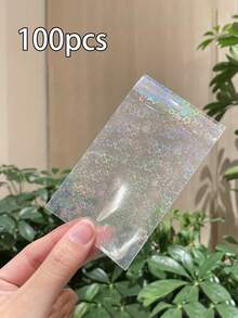 50/100pcs Transparent Holographic Jewelry Bags - OPP Packaging For Rings, Earrings, Bracelets, Necklaces, Rainbow Gradient Display & Storage, Valentine's Day Gift - Multicolor - View 8