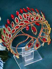 Luxurious Crystal Crown Headband, Bridal Hair Accessory Suitable For Wedding And Party,Festival,Elegant - Multicolor - View 7