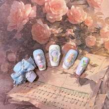1件百合花美甲雕刻模具，浮雕莲花花瓣图案设计模板，DIY美甲贴纸印花工具，美甲用品，适用于美甲贴纸 - 無色 - 查看 6