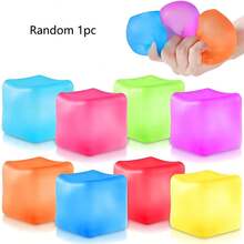 1 pieza Juguete grande extra suave para alivio del estrés, juguete sensorial divertido, juguete para apretar, juguete para aliviar la ansiedad, cubo transparente para apretar, adecuado como regalo de cumpleaños, Navidad, Halloween, decoración del hogar - Ver 4