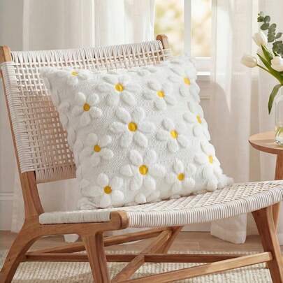 Mẫu vỏ gối Daisy mùa Xuân/Hè 2026 mới có thiết kế thêu jacquard 3D mềm mại, phù hợp cho phòng ngủ và phòng khách, cũng như làm vỏ gối trang trí theo mùa.