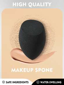 13PCS Makeup Tools Set Including:1pc Makeup Brush Cleaning Tools+3PCS Mini Air Cushion Powder Puffs+3PCS Triangle Powder Puffs+3PCS Makeup Sponges+3PCS Mini Makeup Sponges - Black - View 6