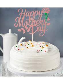 1 pieza Decoración para pastel "Feliz Día de la Madre" en español, decoración de pastel "La mejor mamá del mundo", suministros para decorar pasteles para la celebración del Día de la Madre - Múltiples estilos - Ver 4