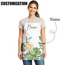 1pc Customizable Linen Kitchen Apron - Personalized Design, Photo Or Text - Durable Woven Polyester Cooking Apron - Multicolor - View 7