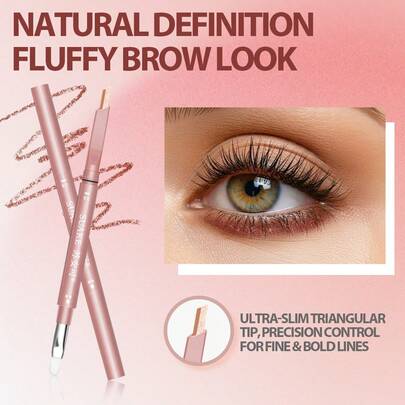 Lápiz de cejas de doble punta, resaltador, antirreflejo, para principiantes