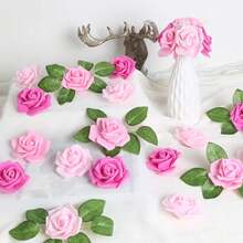 10/20/30/50Stems/Sets Pink Artificial Flowers, Simple PS Foam Decorative Flowers, Home Decor (OPP Packaging). - Pink - View 7