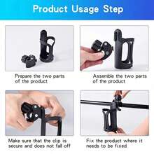 Giá đỡ bình nước xoay 360° tháo lắp nhanh, giá đỡ cốc đa năng cho xe đẩy, không cần khoan. - Nhiều màu - Xem 11