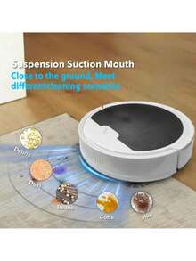 App-Controlled Robotic Vacuum Cleaner, Automatic Path Planning, Powerful Suction, Multi-Surface Cleaning For Hardwood Floors & Carpets, Efficient Dust Removal, Smart Cleaning For Home Environment - Pearl White - View 9