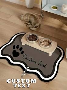 Customized Pet Photo And Name Food Mat - Waterproof And Non-Slip Dog Food Mat With Custom Photo And Name, Warm Personalized Pet Gift, Best Pet Owner Gift, Suitable For Dogs, Customized Pet Dog Food Mat, Waterproof Design - Multicolor - View 5