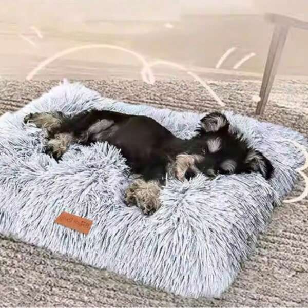 Bộ 1 chiếc giường ngủ cho thú cưng bằng vải nhung mềm mại, có thể giặt được, phù hợp cho chó, mèo, thảm chống trượt, êm ái và thoải mái, phù hợp với các giống chó lớn, rất lớn, trung bình và nhỏ.