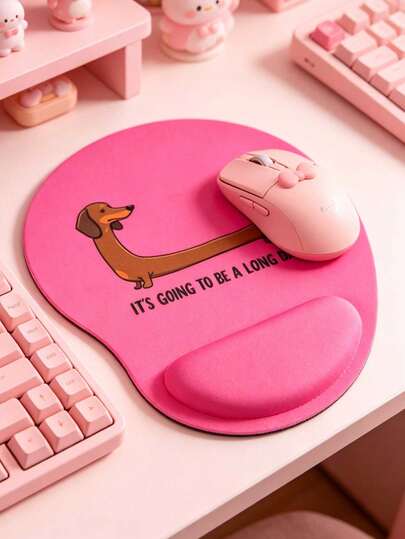 Cute Mouse Pad With Wrist Rest - Adorable Dachshund Design,Ideal Office Supplies & Desk Accessories For Home Office,Ergonomic Wrist Support Mouse Pad, Ergonomic Eva Wrist Support Cushion,Non-Slip Memory Foam Mouse Pad,Comfortable Mouse Pad With A Smooth Wrist Support,Comfortable Skin-Friendly Desk Rest,Desktop Protector,Suitable For Gaming, Office,Anti-Slip,Office Computers, Laptops, And Home Use,Graduation Season Souvenir,Perfect Gift For Mother's Day,Back To School,Spring