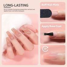 9pcs/Set - Poly Gel Extension Tool Set, Including 20pcs Nail Mold, Nail Clip And Multi-Functional Nail Brush,Very Suitable For Home DIY Nail Set - The Perfect Gift For Girls' Nails - Multicolor - View 4