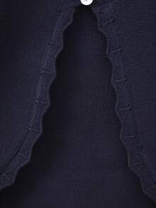 Selendang Rajut Polos Elegan dan Manis untuk Bayi Perempuan, Desain Renda untuk Menambah Kelembutan, Cocok untuk Pemakaian Sehari-hari, Jalan-jalan, atau Hadiah Idul Adha - Royal Blue - View 4