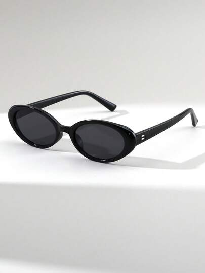 1 par de gafas de mujer con montura de ojo de gato, estilo retro y personalizado, de moda y estilo callejero, adecuadas para exteriores, playa y vacaciones