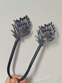 topshiny 1 chiếc dụng cụ tạo búi tóc mới, dụng cụ uốn tóc kiểu xoắn lỏng, kẹp tóc lông vũ màu xanh thanh lịch dành cho nữ, thích hợp cho mùa hè, kỳ nghỉ, du lịch. - Nhiều màu - Xem 12