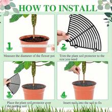 3pcs Plant Pot Covers Animal Protection Guards With Center Hole Flower Pot Soil Protection Covers - 3pcs - View 3