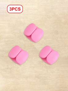 10pcs Cable Organizer Clips For Data Earphone Charging Cable Cord Management, Cord Winder Holder Multi-Purpose - Baby Pink - View 8