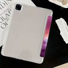 1 Unique Sunset Glow Print Acrylic 70% Off Stand Protective Case, Anti-Drop, Adjustable, With Auto Sleep/Wake Function, Foldable And Lightweight Mixed-Material Protective Cover, Suitable For  10th Generation (2022),  7/8/9 (10.2inch),  Air 3/ Pro 10.5inch ,  Pro 11inch (2018/2022/2021),  Air 4/5 (10.9inch),  Pro 11inch 2024 Model,  5th Generation/Pro 9.7inch ,  Air/Air 2 9.7inch (2017/2018) - 無色 - 查看 8